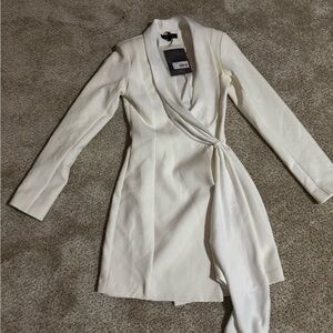 Elegant White Wrap Dress